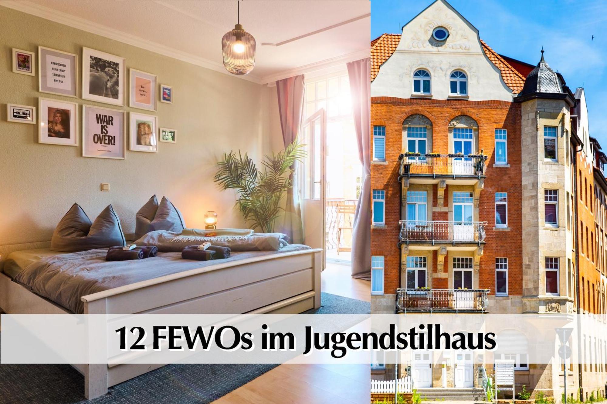 12 Fewos Im Jugendstilhaus Mit Aufzug, Terrasse, Kingsize-Bett, Smart-Tv, Etc Ерфурт Екстер'єр фото