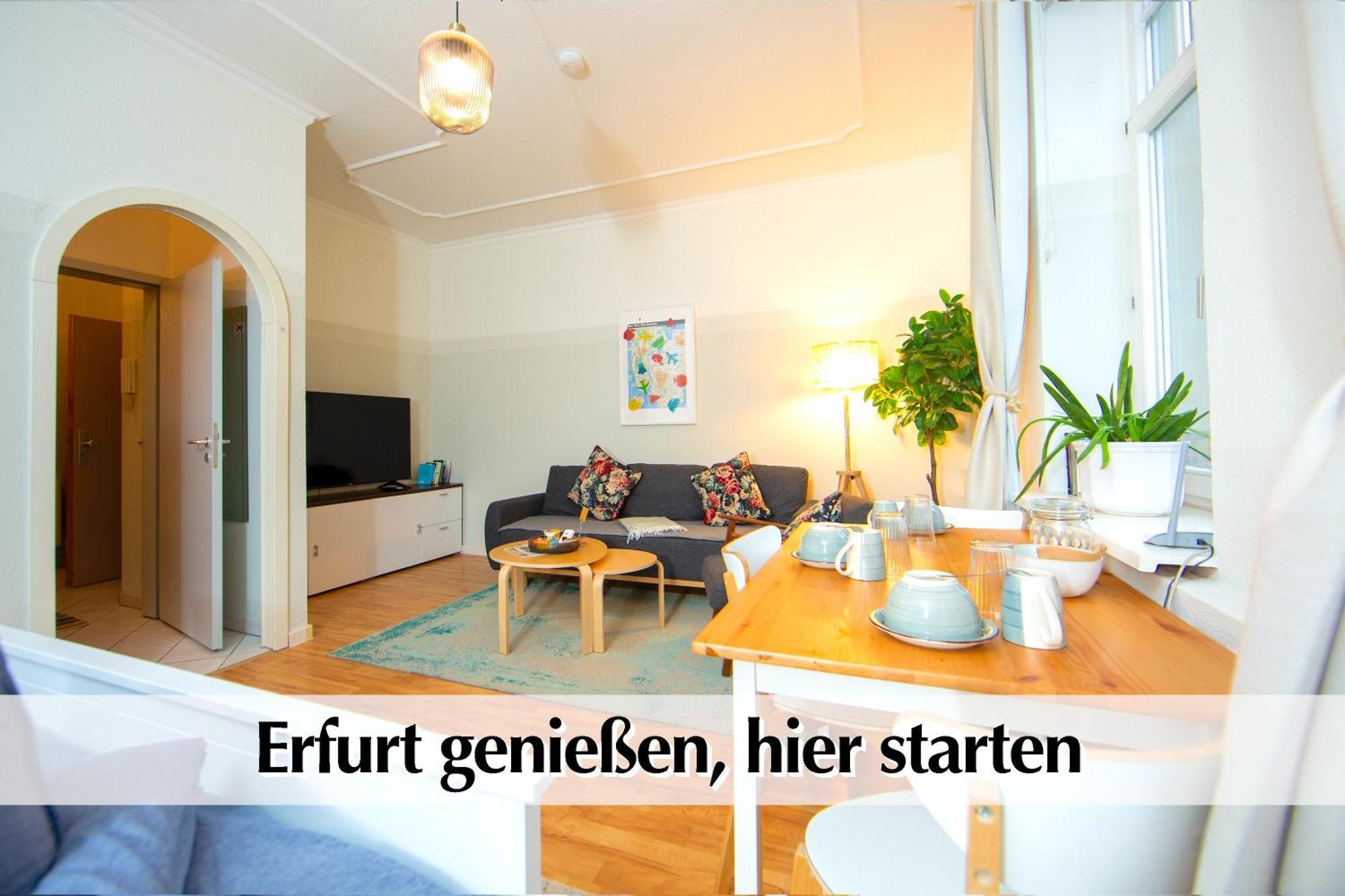 12 Fewos Im Jugendstilhaus Mit Aufzug, Terrasse, Kingsize-Bett, Smart-Tv, Etc Ерфурт Номер фото