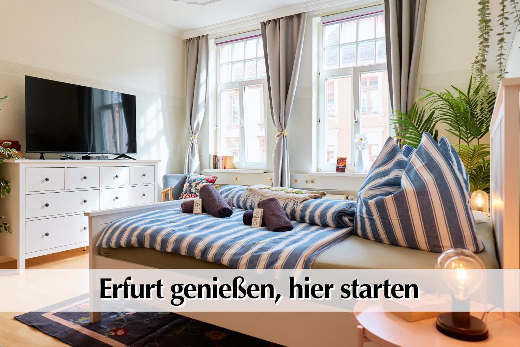 12 Fewos Im Jugendstilhaus Mit Aufzug, Terrasse, Kingsize-Bett, Smart-Tv, Etc Ерфурт Номер фото